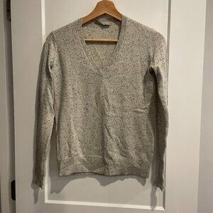 Gray v-neck sweater